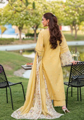 3-PC Unstitched Embordered Luxury Lawn By Elaf | ELH-4A
